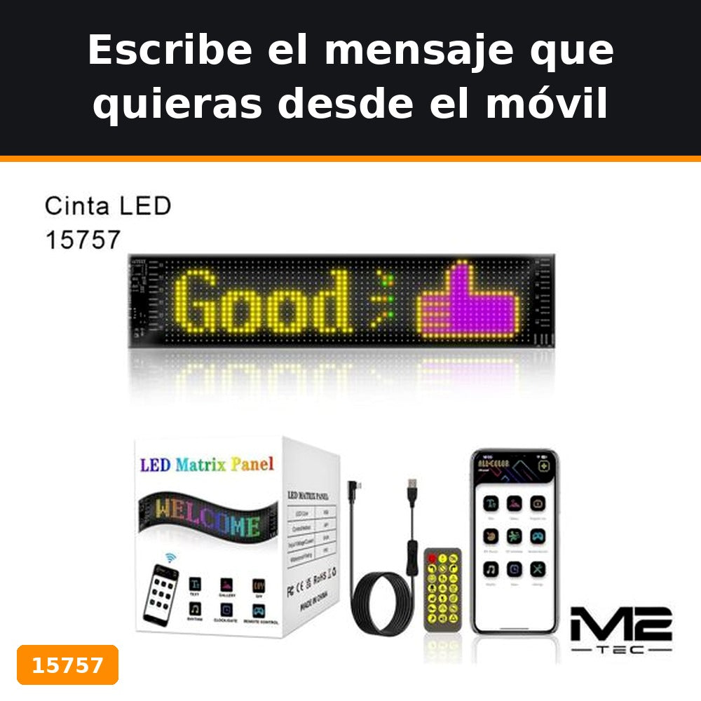 Cartel LED con mensajes personalizados para cabina o camión