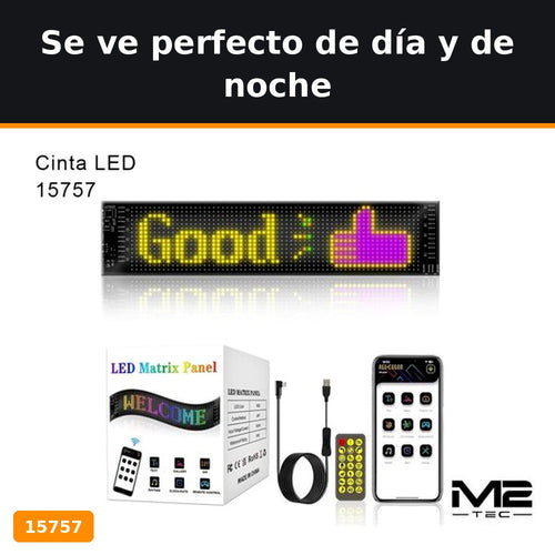 Cartel LED con mensajes personalizados para cabina o camión