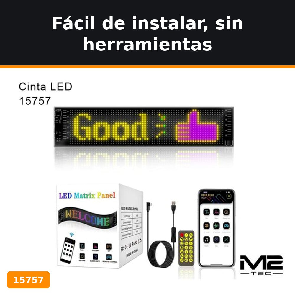 Cartel LED con mensajes personalizados para cabina o camión