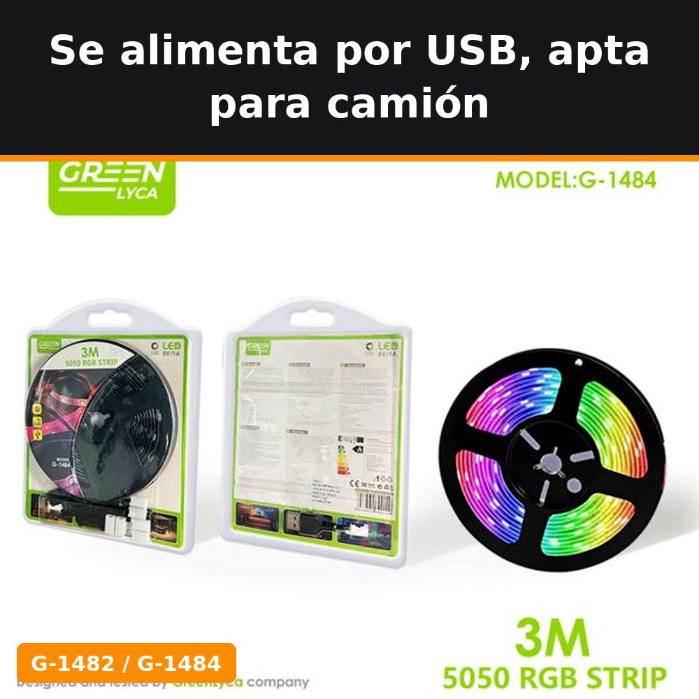 Tira LED RGB para iluminar la cabina o el remolque a tu gusto