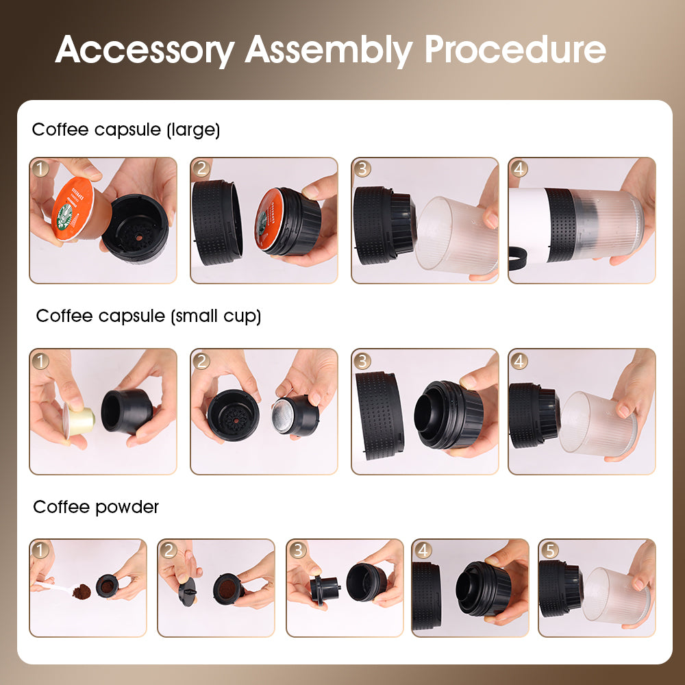 Cafetera Espresso Portátil Mini con Batería y Carga USB