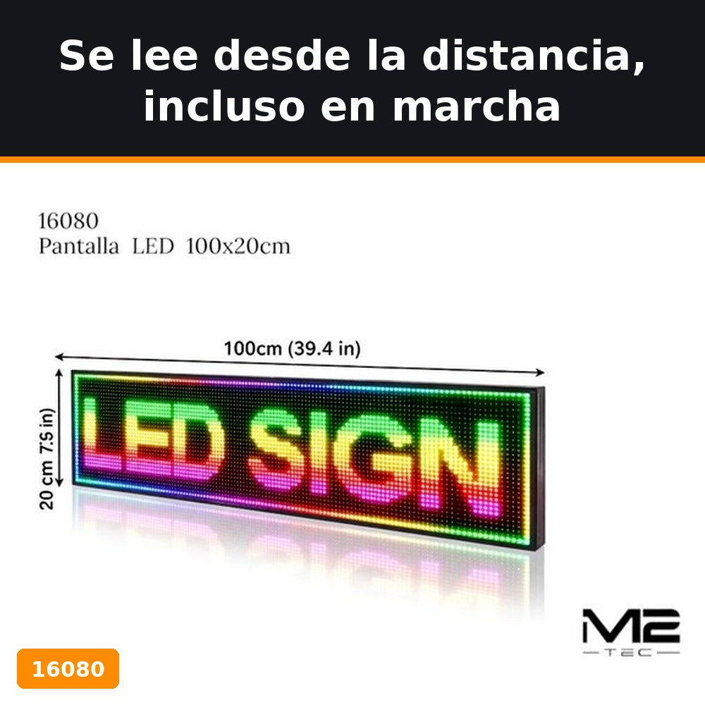 Pantalla LED gigante para anunciar tu negocio o dar avisos en carretera