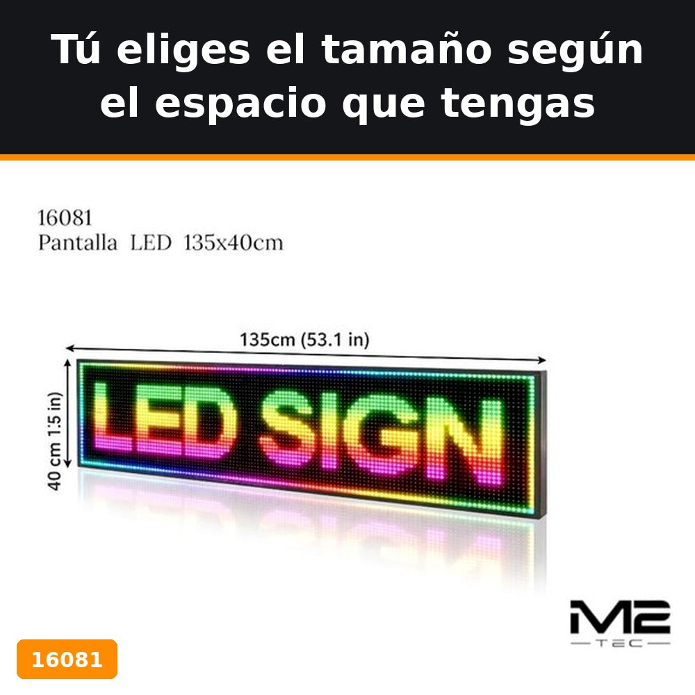 Pantalla LED gigante para anunciar tu negocio o dar avisos en carretera