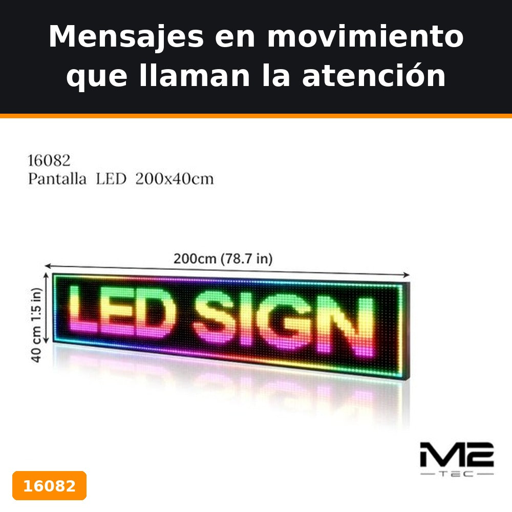 Pantalla LED gigante para anunciar tu negocio o dar avisos en carretera