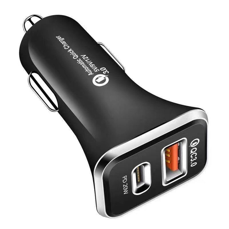 Cargador de Coche PD Type-C con Carga Rápida QC3.0 18W (Certificado CE)