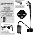 Ducha Portátil para Camping y Senderismo - 6000mAh Recargable con Pantalla Digital Completa