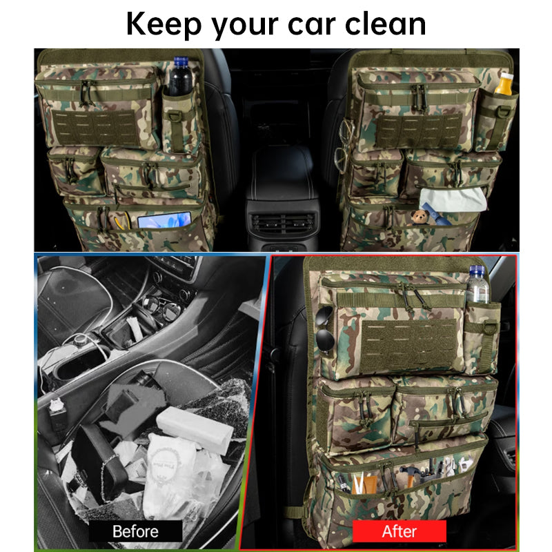 Organizador Táctico para Asiento Trasero de Camión, SUV y Furgoneta