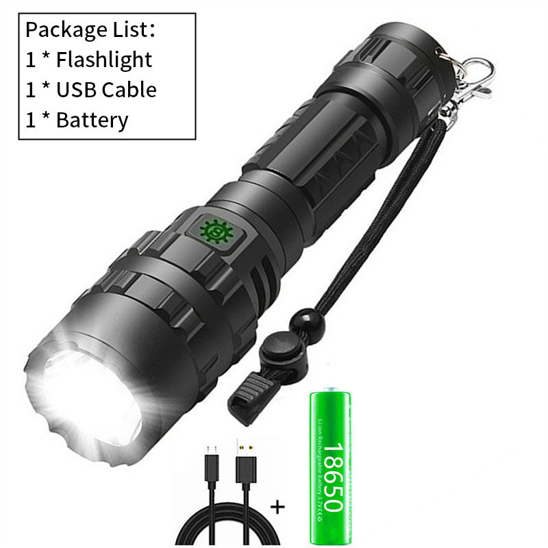 Linterna Táctica LED XML-L2 1600 lm 10W con Carga USB Directa
