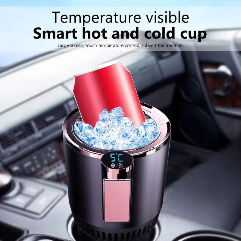 Portavasos Calefactor y Refrigerador 2 en 1 para Coche 12V con Pantalla Digital