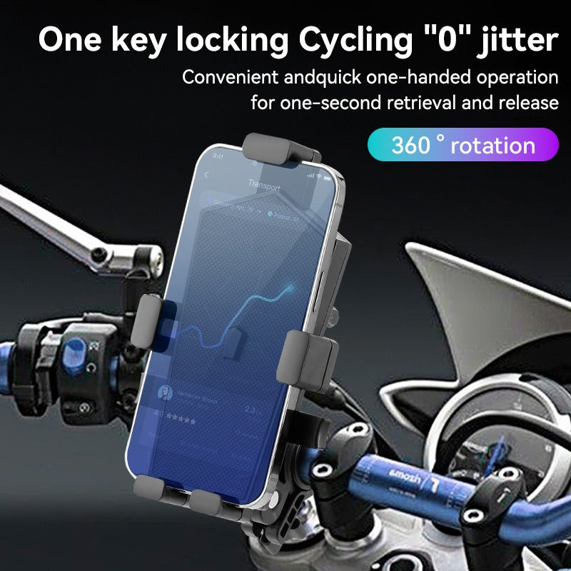 Soporte Móvil 360º Antichoque para Moto, Bici y Patinete Eléctrico