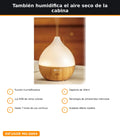Difusor humidificador con luz para la cabina