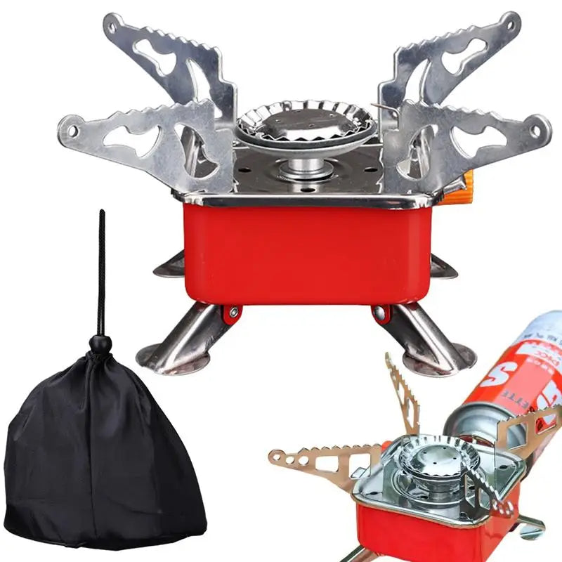 Hornillo de Gas Plegable Cortavientos para Camping y Senderismo