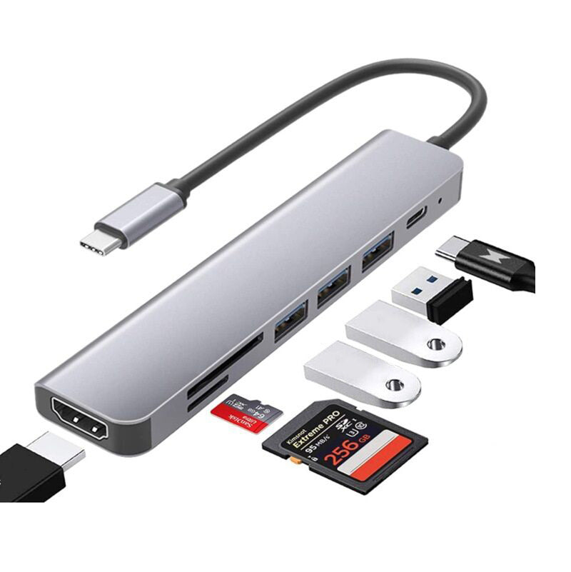 Docking Station 7 en 1 USB-C para Portátil y Tablet