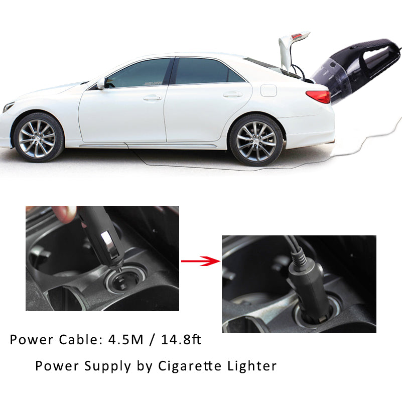 Aspiradora para Coche 120W Portátil Uso Seco y Húmedo 12V