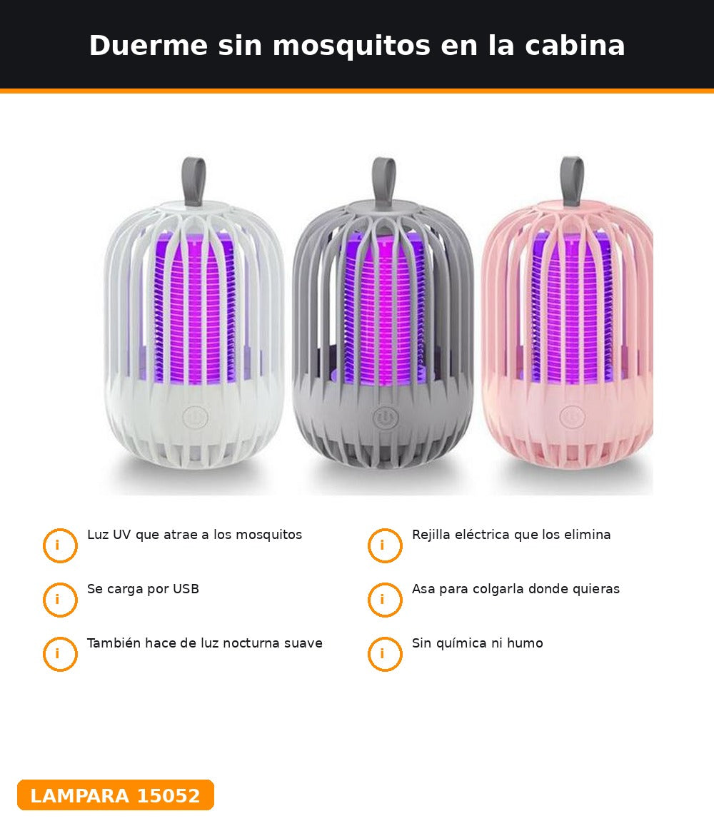 Lámpara antimosquitos recargable para la cabina