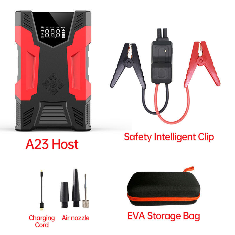 Arrancador Portátil con Compresor de Aire A22 12V | Power Bank y Luz SOS
