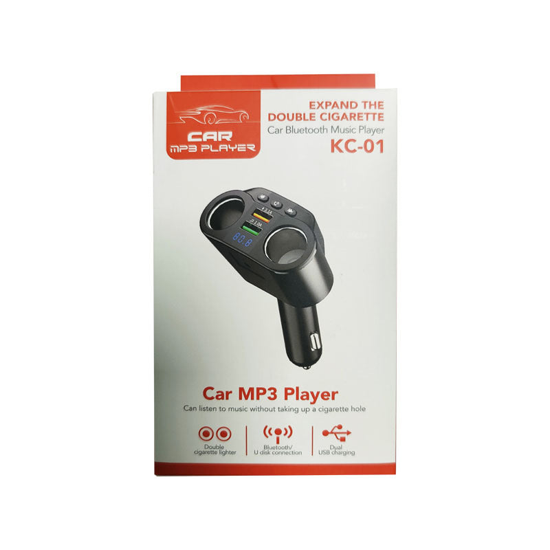 Cargador de Coche KC-01 Multifunción con Transmisor FM y Bluetooth 5.0