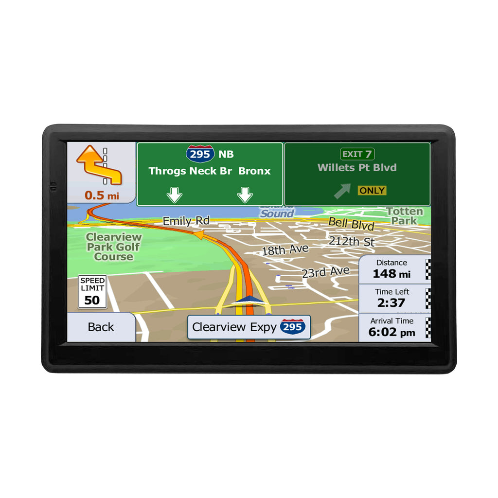 Navegador GPS Portátil de 7" para Coche y Camión (Pantalla HD, 8 GB)