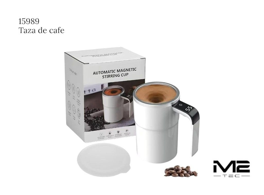 Taza autoagitadora magnética para café al instante