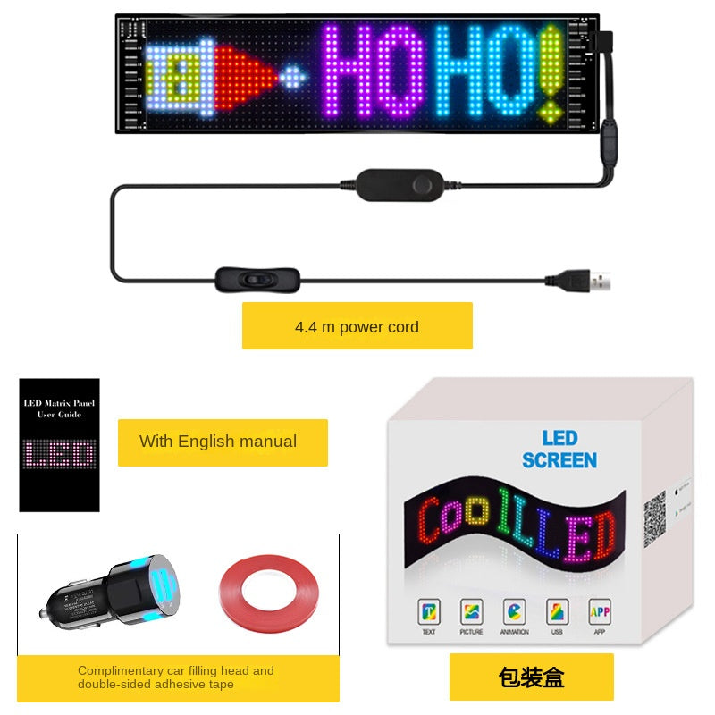 Pantalla LED Flexible para Coche con Control por App Bluetooth y RGB