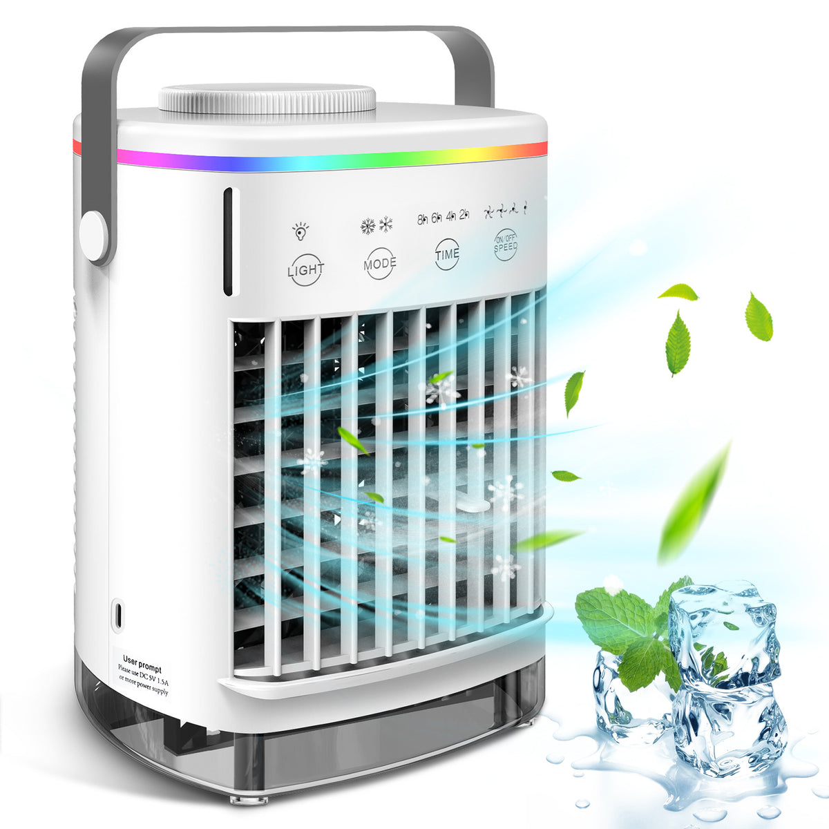 Aire Acondicionado Portátil USB con Spray y 4 Velocidades