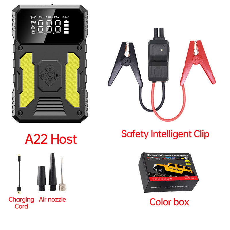 Arrancador Portátil con Compresor de Aire A22 12V | Power Bank y Luz SOS