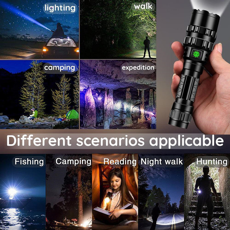 Linterna Táctica LED XML-L2 1600 lm 10W con Carga USB Directa