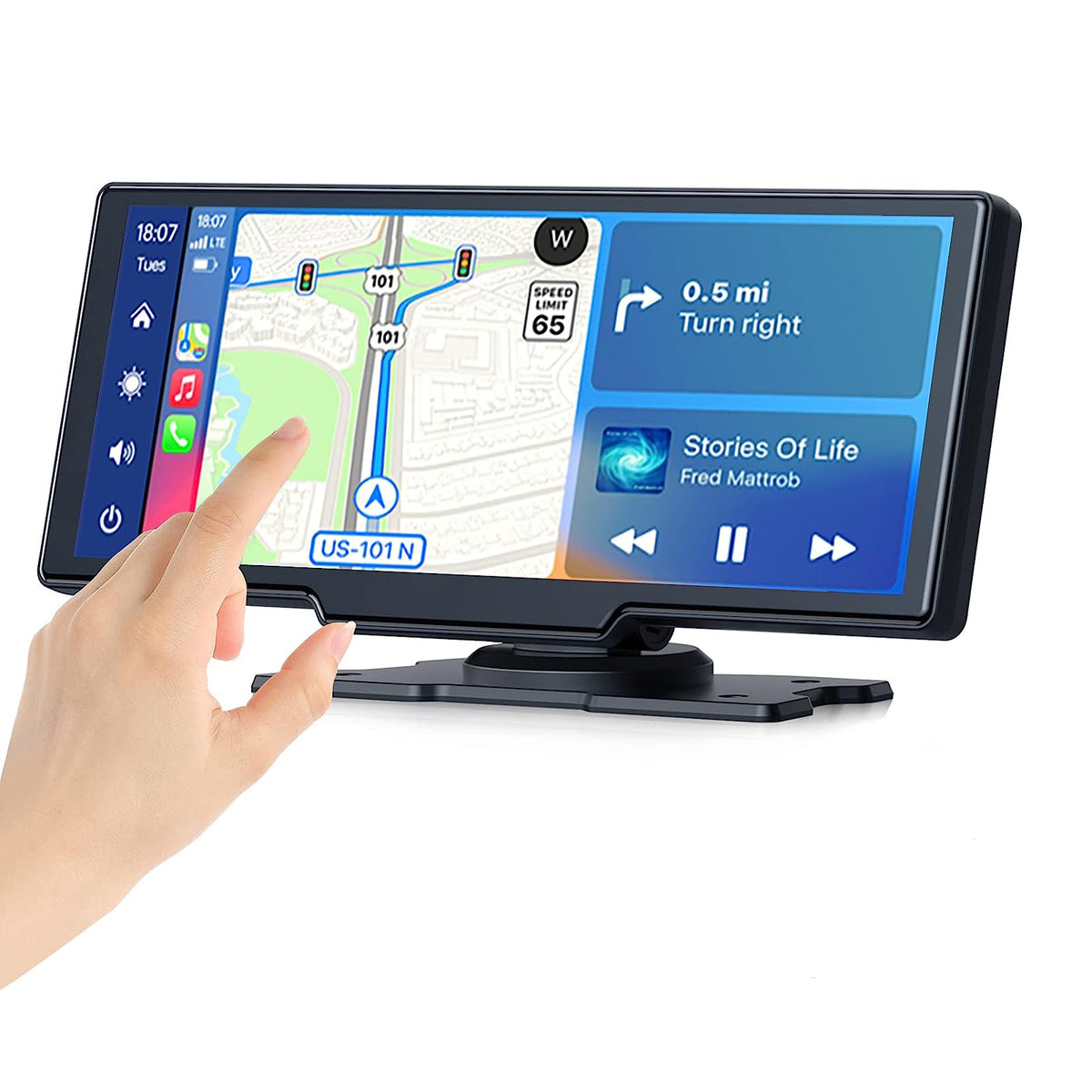 Pantalla Inteligente Portátil 10,26" con CarPlay y Android Auto Inalámbrico