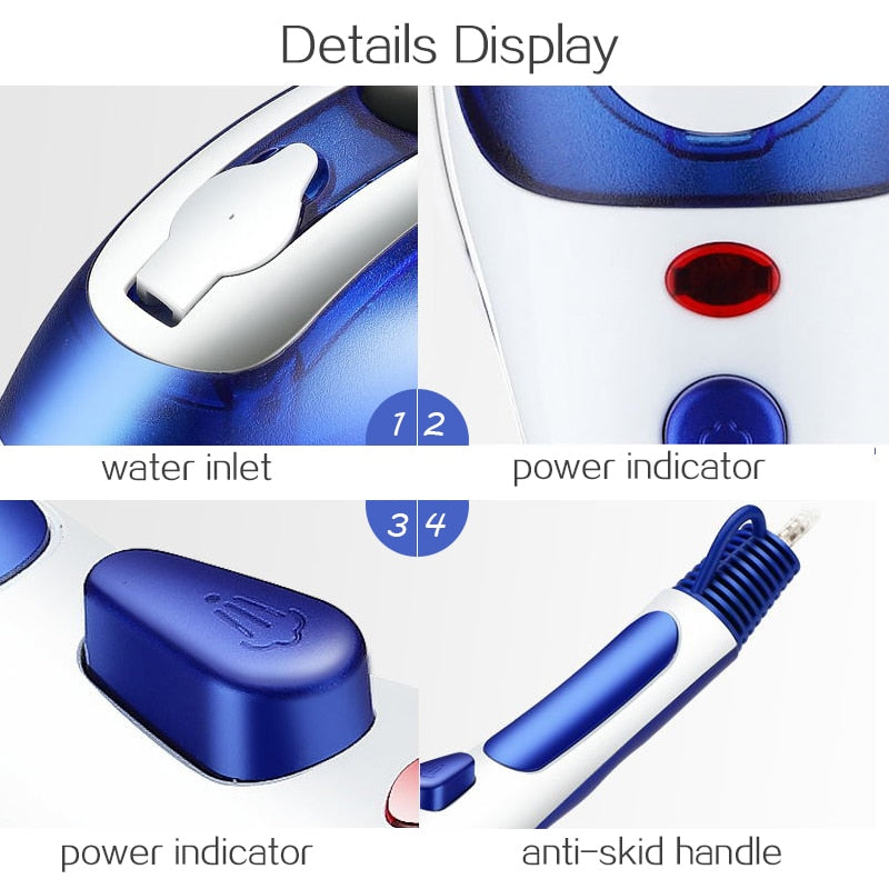 Vaporizador de Ropa Portátil 800W con Depósito Extraíble