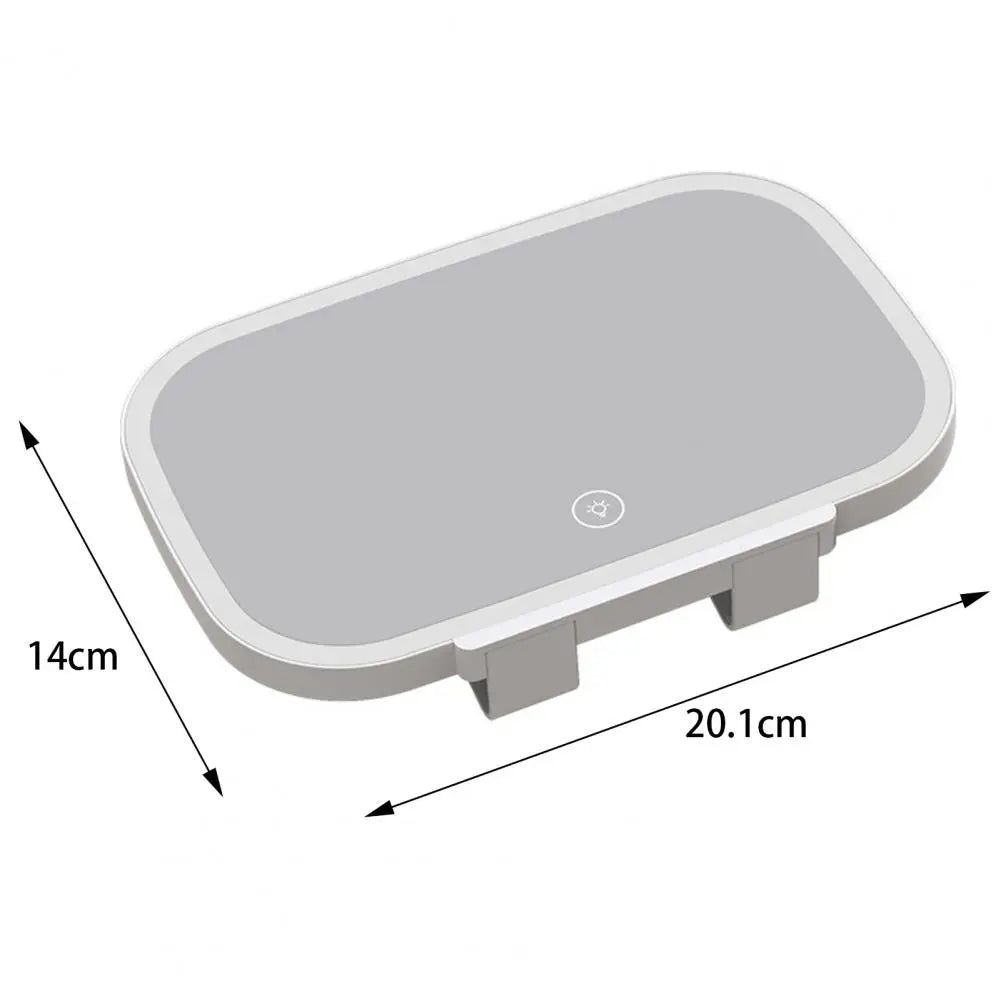 Espejo de Visera para Coche con Luz LED – Pantalla Grande 7,8 Pulgadas, Compacto y Portátil