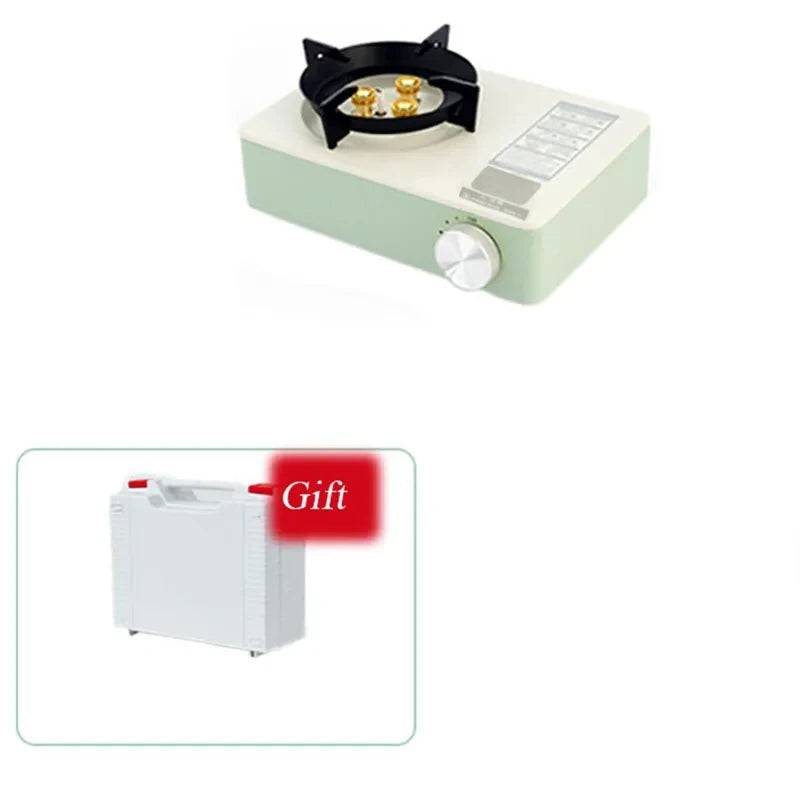 Hornillo de Gas Mini Portátil de Acero Inoxidable 3.5kW con Mosquetón