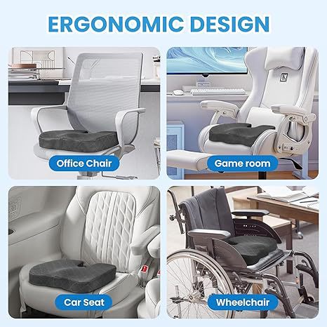 Cojín Viscorelástico Ergonómico para Asiento de Camión y Oficina