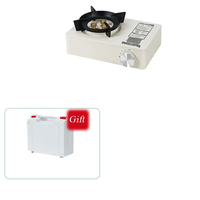 Hornillo de Gas Mini Portátil de Acero Inoxidable 3.5kW con Mosquetón