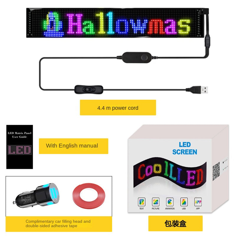 Pantalla LED Flexible para Coche con Control por App Bluetooth y RGB