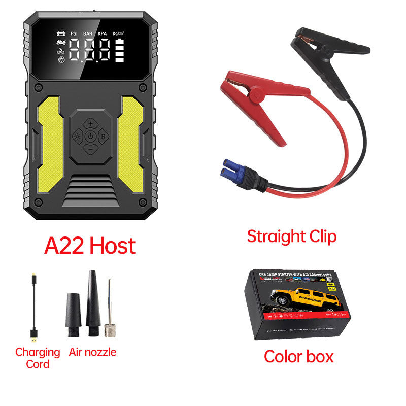 Arrancador Portátil con Compresor de Aire A22 12V | Power Bank y Luz SOS