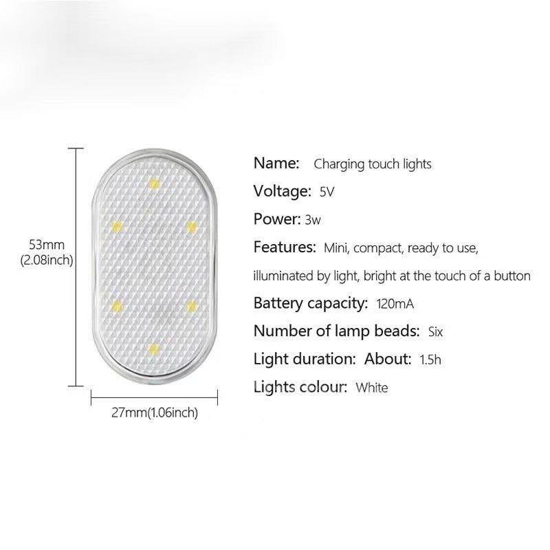 Luz de Lectura LED Interior para Coche con Sensor Táctil USB