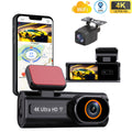 Cámara DVR para Coche y Camión de con Wi-Fi, Grabación Dual 4K Alta Definición y Modo Aparcamiento