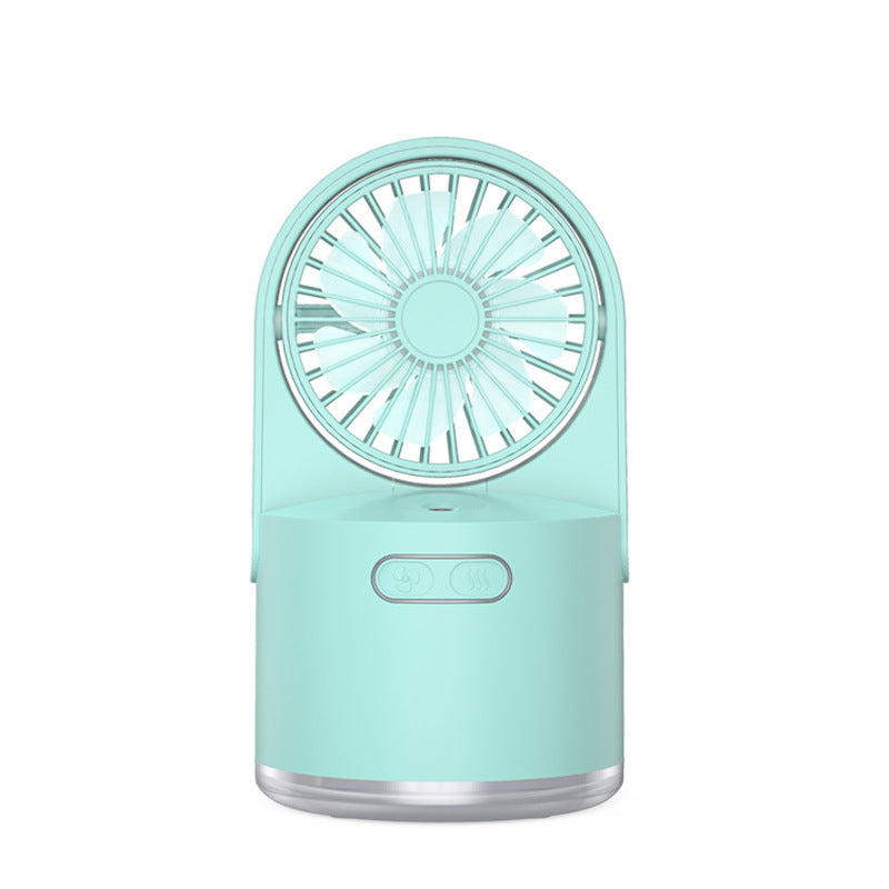 Ventilador con Humidificador Nebulizador USB Recargable 3 Velocidades