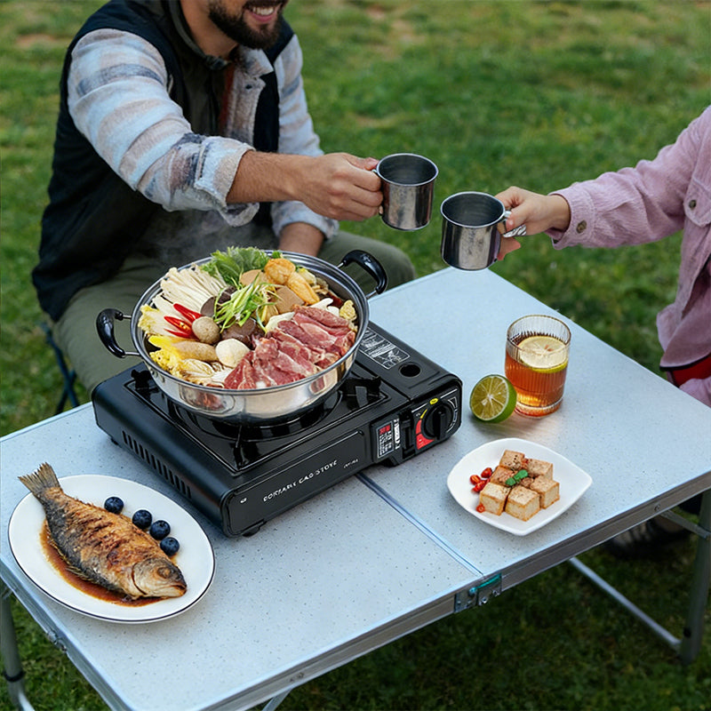 Hornillo de Gas Portátil para Camping 2.2kW con Kit Completo