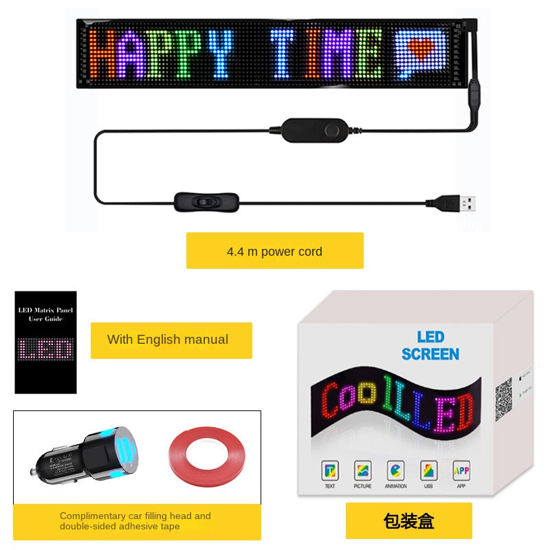 Pantalla LED Flexible para Coche con Control por App Bluetooth y RGB