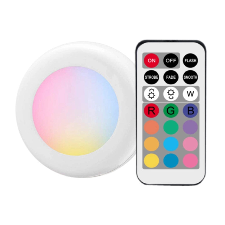 Luz LED RGB Inalámbrica con Mando y Sensor Táctil para Armario y Cabina