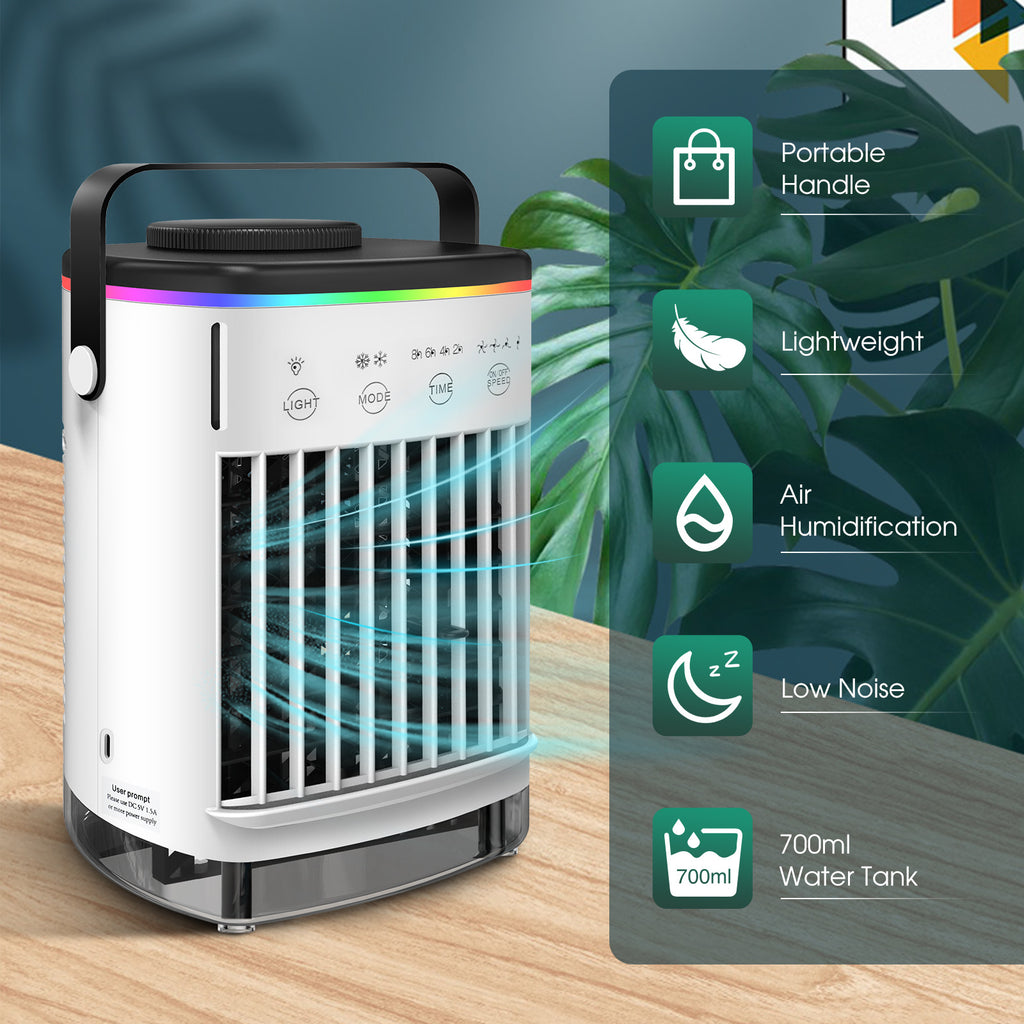 Aire Acondicionado Portátil USB con Spray y 4 Velocidades