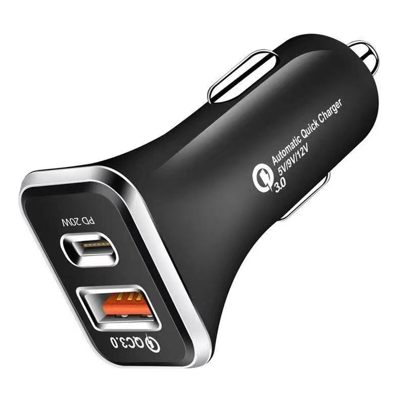 Cargador de Coche PD Type-C con Carga Rápida QC3.0 18W (Certificado CE)