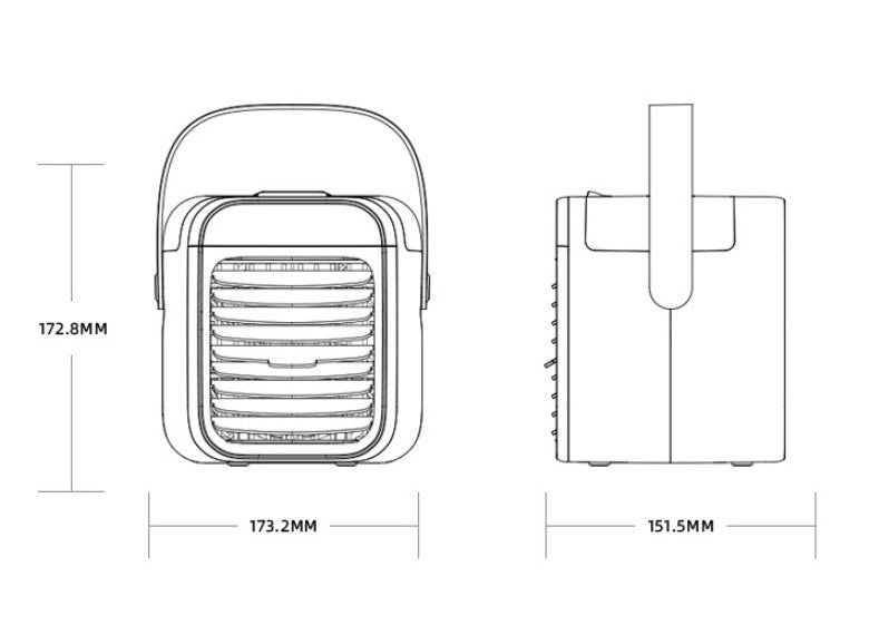 Ventilador USB Portátil con Enfriamiento por Agua Recargable