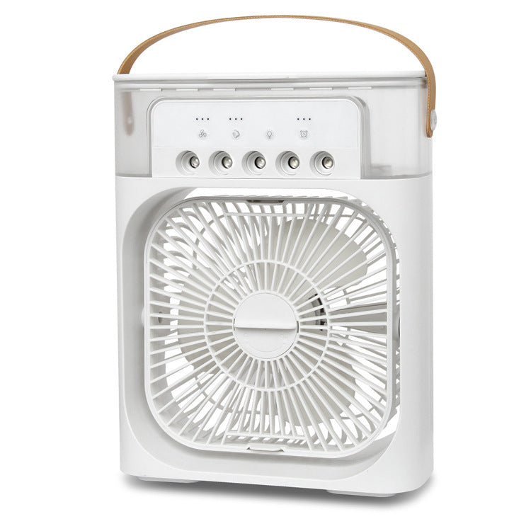 Ventilador de Aire Frío con Spray y Humidificador USB de Escritorio