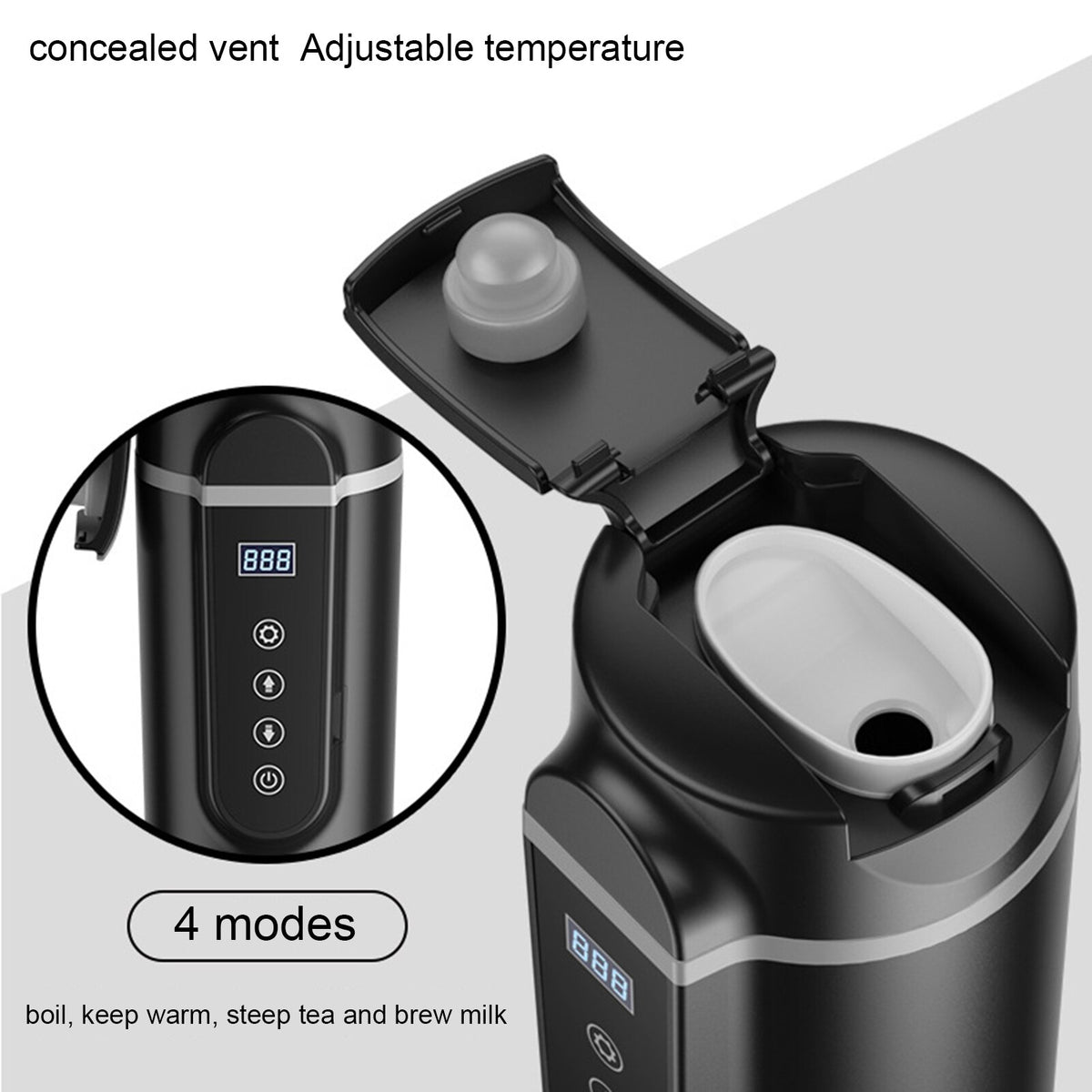 Termo Calefactor para Coche y Camión 12V/24V 420ml con Control de Temperatura