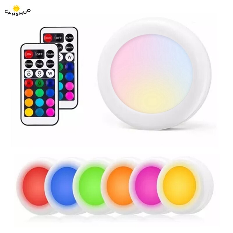 Luz LED RGB Inalámbrica con Mando y Sensor Táctil para Armario y Cabina