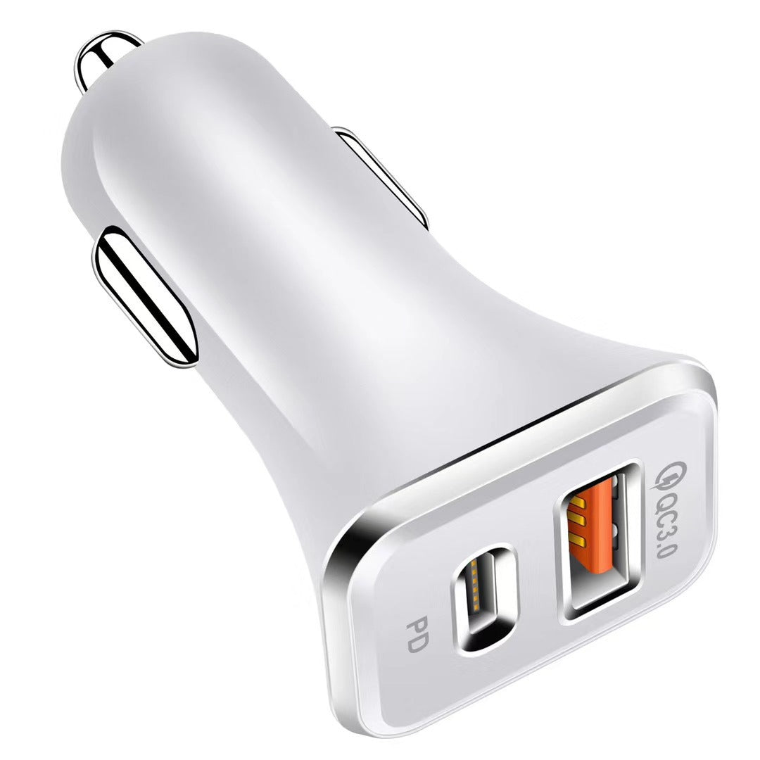 Cargador de Coche PD Type-C con Carga Rápida QC3.0 18W (Certificado CE)
