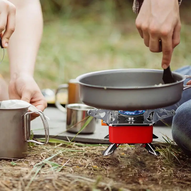 Hornillo de Gas Plegable Cortavientos para Camping y Senderismo