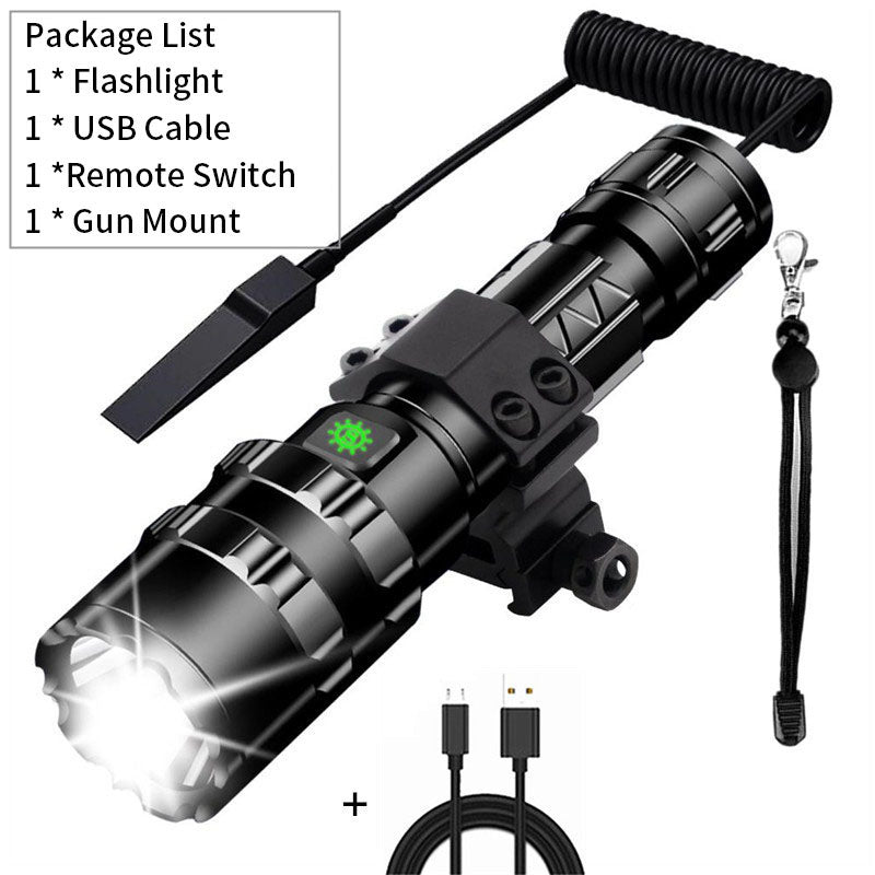 Linterna Táctica LED XML-L2 1600 lm 10W con Carga USB Directa